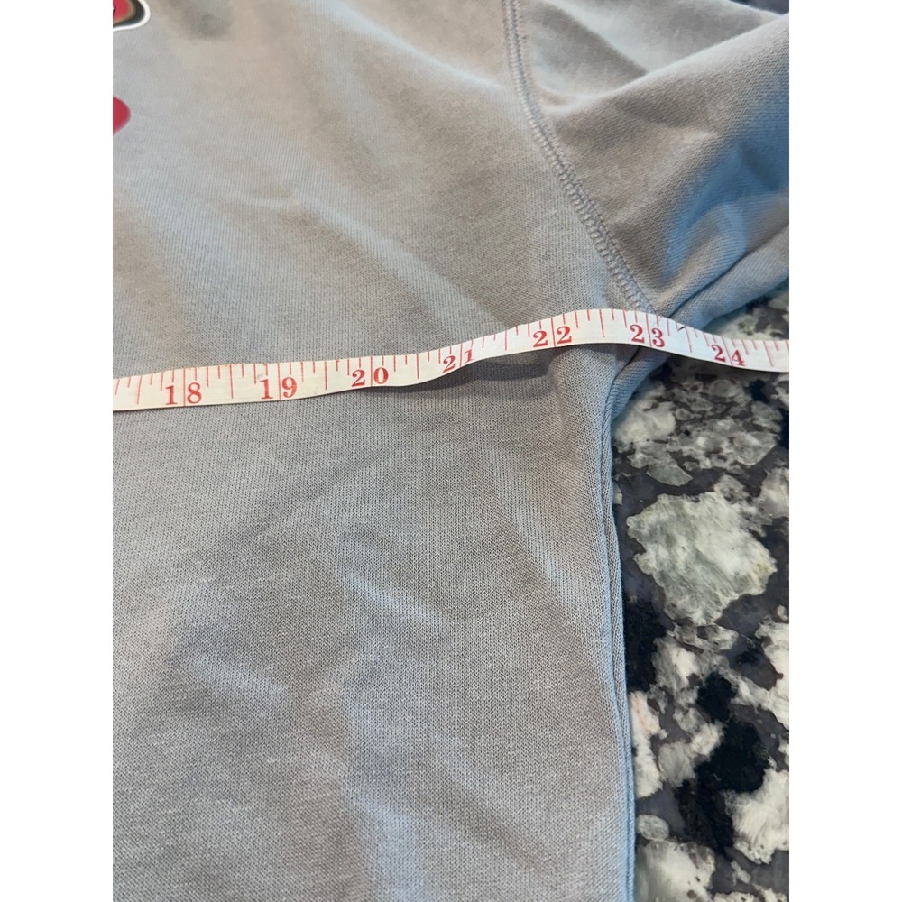 NFL Team Apparel San Francisco 49ers Gray Notched Sweatshirt Womens Medium - Picture 6 of 7